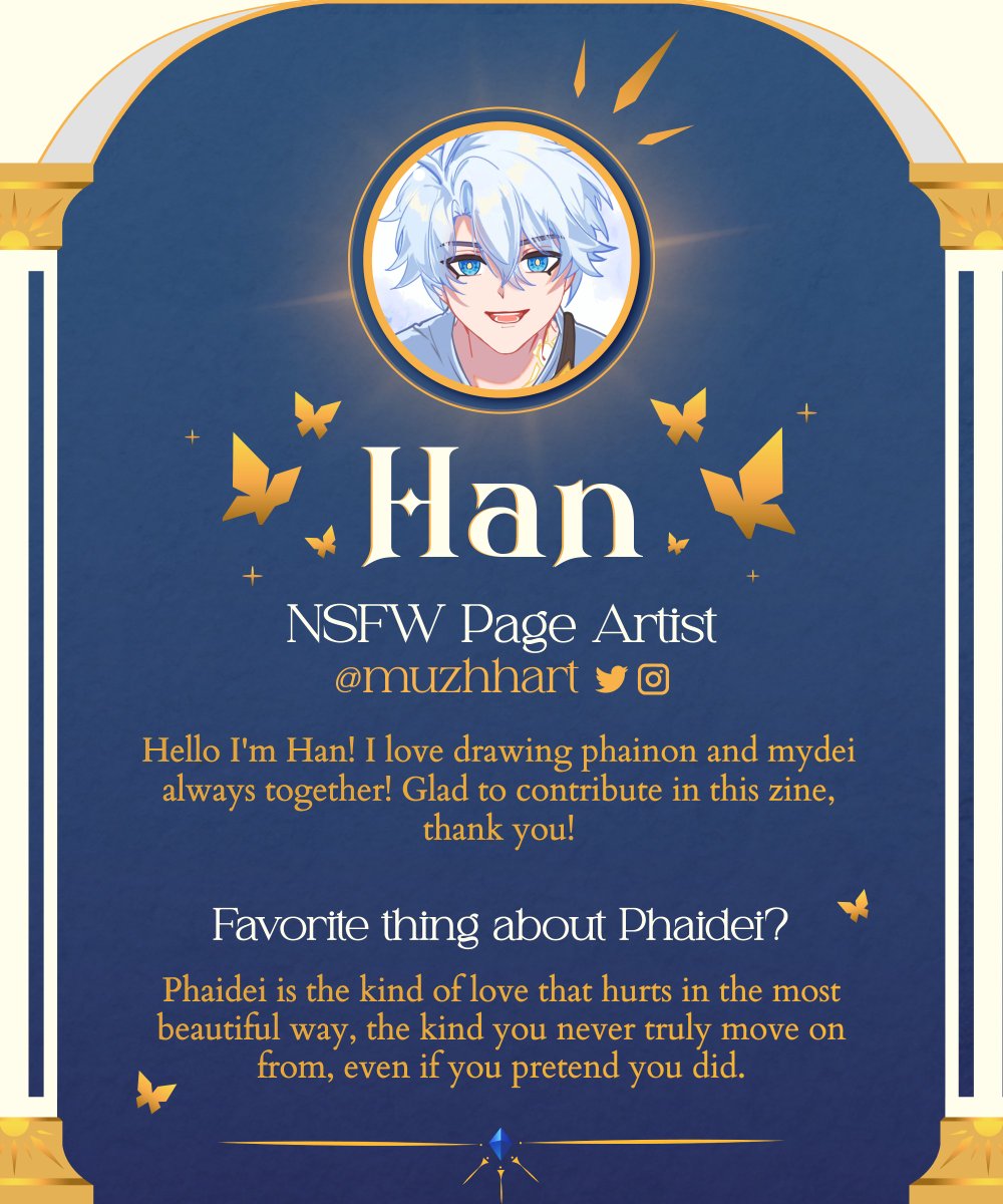phaideizine's tweet image. 🌟 Artist Introduction ⊹₊ Han 🌟
Phainon + Mydei: frequently purchased together 🙂↕️ Please welcome our next NSFW page artist, Han (@muzhhart) — who will be drawing them very 'close' together indeed 😼