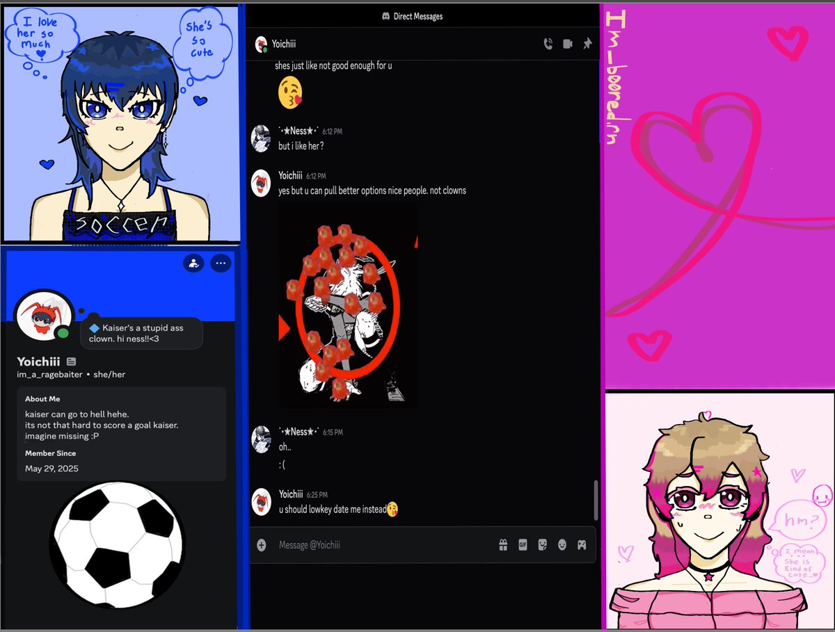 Im_b00red's tweet photo. Day 3: online friends!!! 
(yes, lets pretend I did day 1 &amp; 2. im not doing the rest of the week. im lazy😔. I stayed up until 3:40 to finally finish this😴) #isns #nsis #isnsweek2025 @IsaNessWeek https://t.co/OHofrR865Y