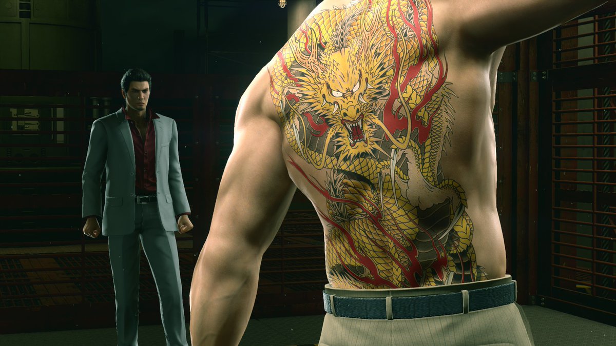 DailyLADChr's tweet image. Ryuji's tattoo is a depiction of Huang Long, the legendary golden dragon that lords over the gods on the four cardinal directions. This represents Ryuji's ambition to rule over all of Japan's criminal underworld, not just Kansai.