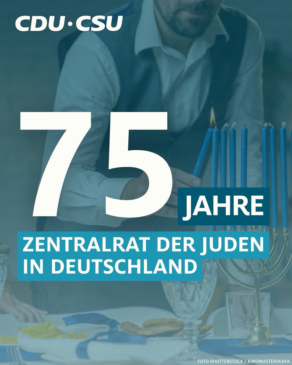 cducsubt's tweet image. Der Zentralrat der Juden feiert sein 75-Jähriges Bestehen.
Er vertritt die jüdischen Gemeinden in Deutschland und setzt sich unermüdlich ein gegen Antisemitismus und für mehr Verständigung. Damit ist der Verband fester Bestandteil unserer Gesellschaft und es ist ihm zu…
