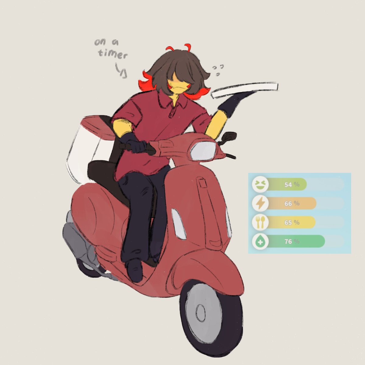 yaofeng4ever's tweet image. I can't draw motorbikes so now it came out looking like it's ai generated (also used the wrong reference) 💔
#deltarunefanart