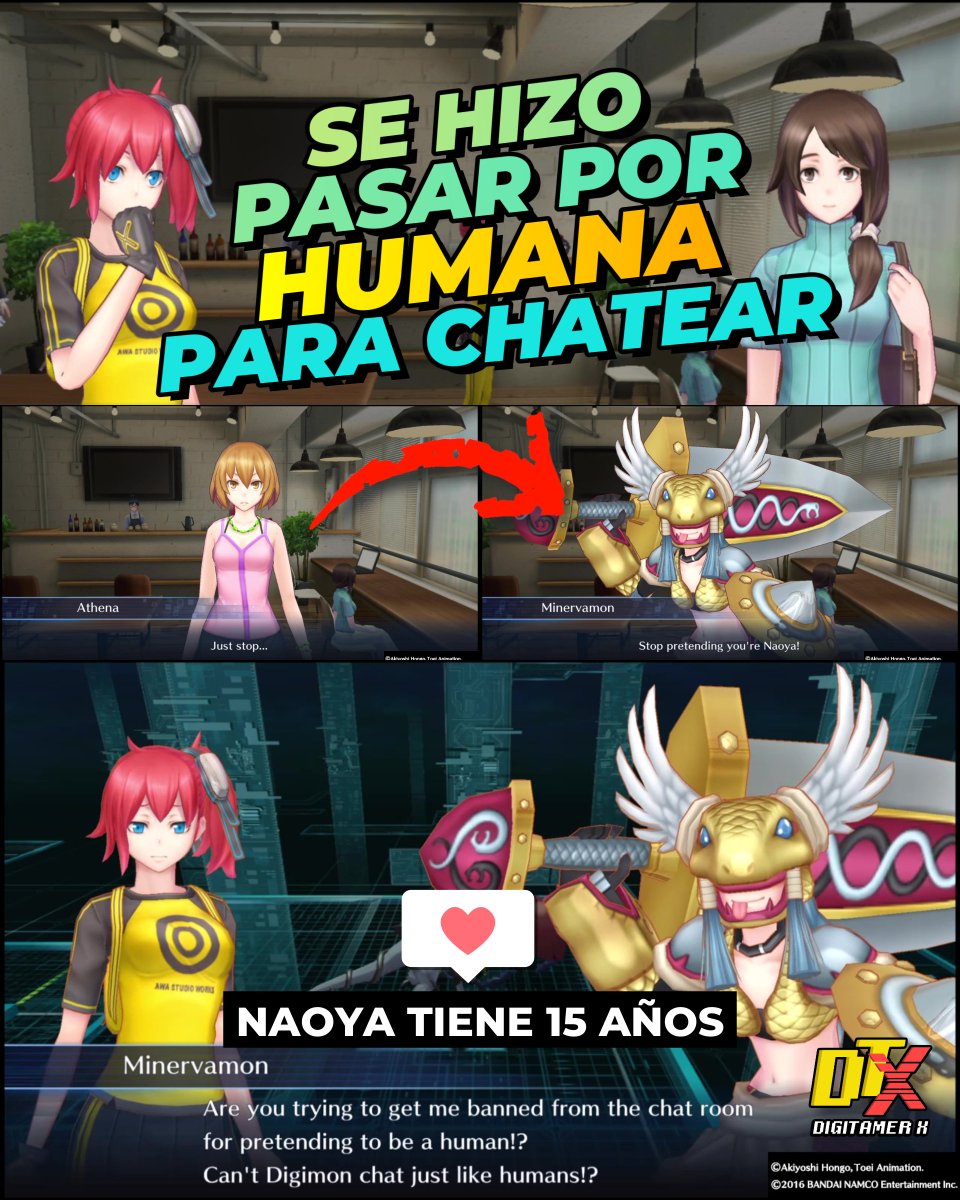 DigitamerX's tweet image. ❗ #DatosDigimon Random hasta que consiga novia #41

⚠ #Minervamon se ha enamorado de un Hikikomori?

🌐 En el juego #DigimonStoryCyberSleuth aparece una misión bastante peculiar llamada Home Security Guard... 
⬇️⬇️⬇️
#Digimon