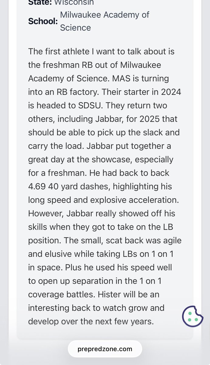 Jabbarhister1's tweet image. I wanna thank @MJ_NFLDraft for the ranking and write up I’m coming for that #1 spot but for now ima stay down and grind #AGTG @CoachRico15 @PrepRedzoneWI