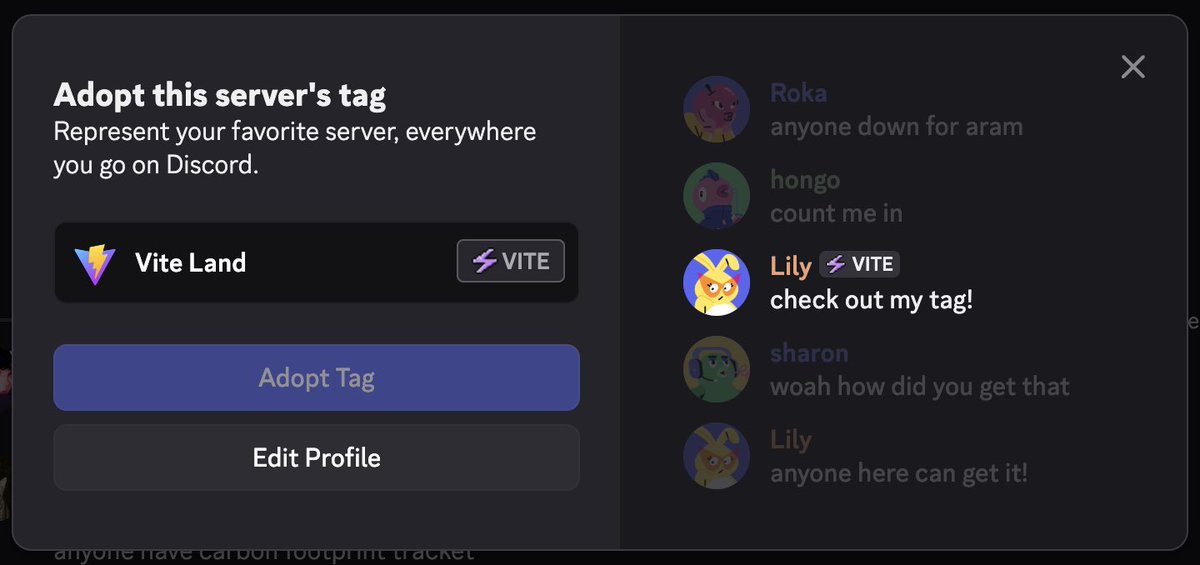 youyuxi's tweet image. If you are on the @vite_js discord server - you can now get this server tag next to your username ⚡️