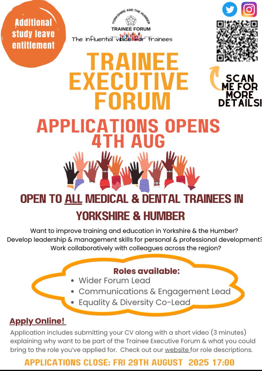 YH Trainees (@yh_trainees) on Twitter photo We're recruiting AGAIN !
Check our website for details :
yorksandhumberdeanery.nhs.uk/medical_and_deโฆ
This is an incredible opportunity! Get in touch if you have any questions ๐ฉ england.traineeforum.yh@nhs.net We're recruiting AGAIN !
Check our website for details :
yorksandhumberdeanery.nhs.uk/medical_and_deโฆ
This is an incredible opportunity! Get in touch if you have any questions ๐ฉ england.traineeforum.yh@nhs.net