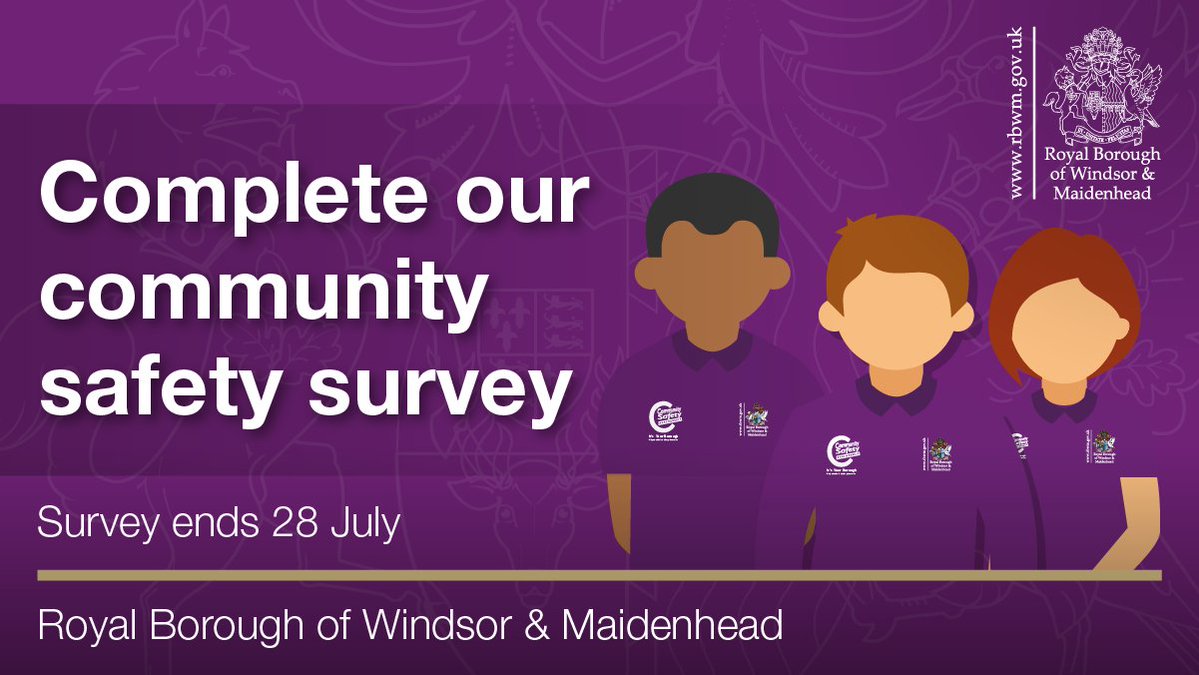 RBWM's tweet image. The Community Safety Survey is open until 28 July. Share your experiences and thoughts on safety in the borough today, as part of a long-term plan to create a safer, more vibrant community for all.
Respond to the survey here ๐ orlo.uk/q9n5a