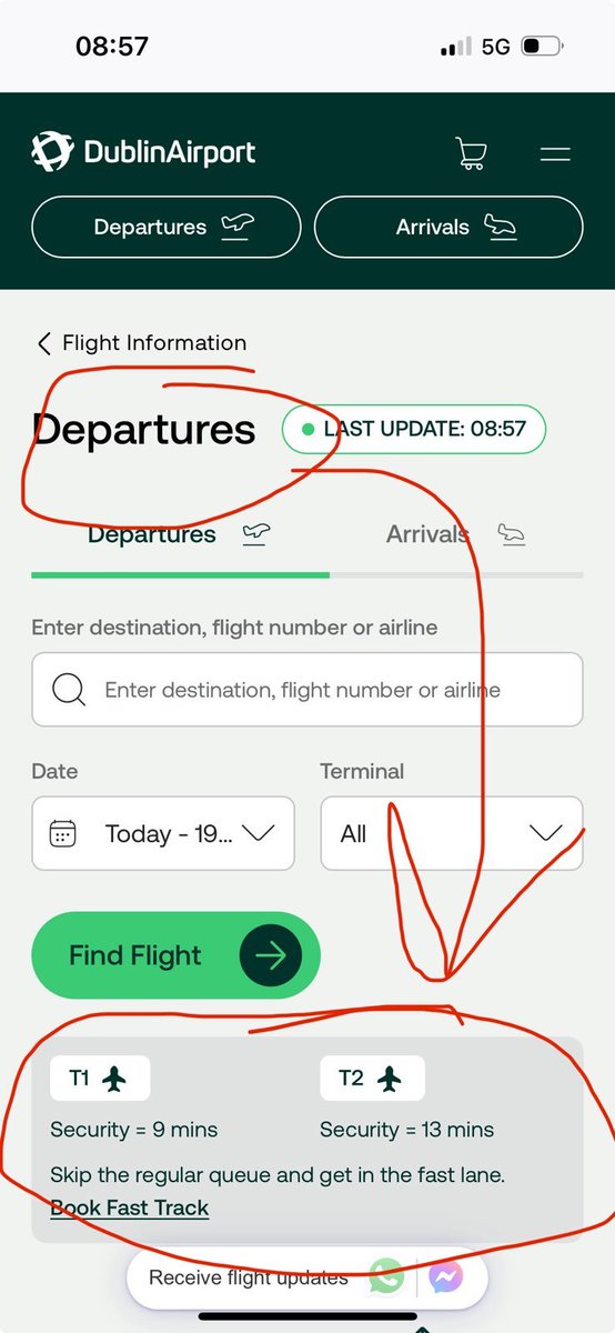 HowToCompanyXYZ's tweet image. Dublin Airport security live wait times - Find in Depratures > Scroll Down under search flights.
dublinairport.com/flight-informa…
A usability expert has hidden the only useful feature on the dublin airport website. It used to be easy - was in the header of every page / homepage.…