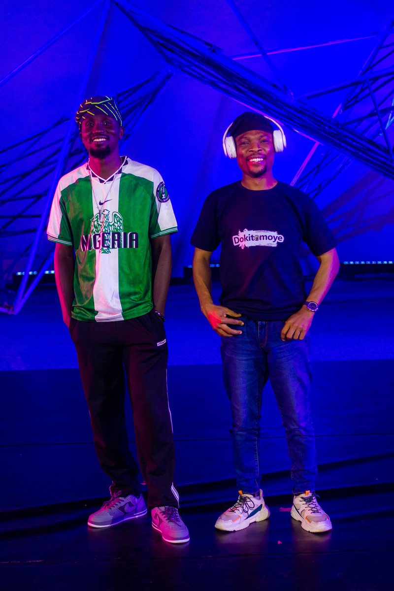 theayoadams's tweet photo. Ibadan boys connect 🤝🏾 ❤️ Linked up with my bro, @Dokitomoye of Fresh FM Ibadan last night.

Today and tomorrow, we still have theatre shows up at @UbumuntuArtFest 

📍 Kigali Genocide Memorial. https://t.co/EfDjRNHDnd