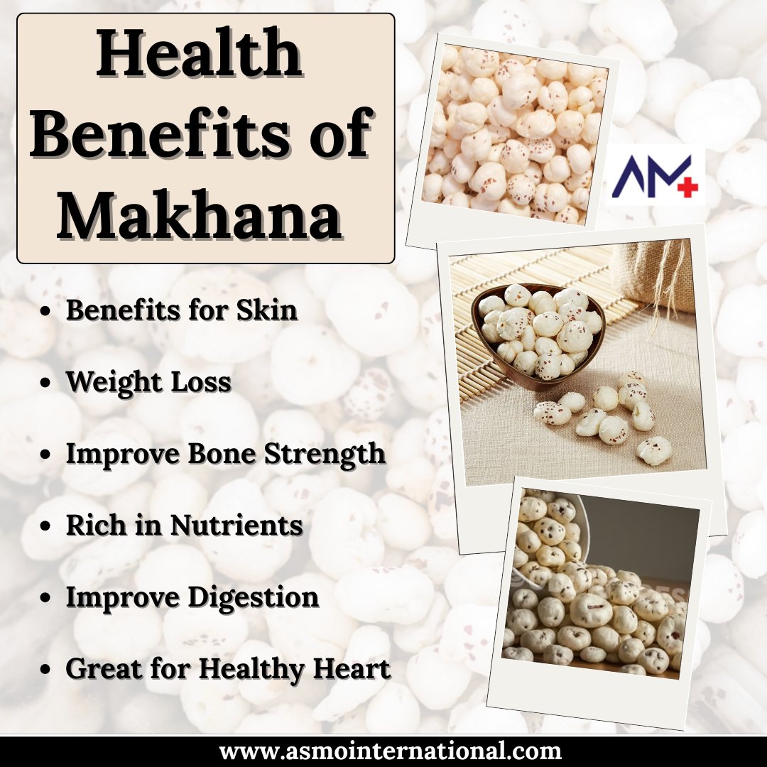 ashimamunjal05's tweet image. Health Benefits of Makhana
.
bit.ly/3nHERKo
.
#Makhana #FoxNuts #HealthySnacking #Superfood #MakhanaBenefits #GlutenFreeSnack #WeightLossSnack #asmointernational #asmohealth #asmomedicines #asmocare #asmoresearch #asmo