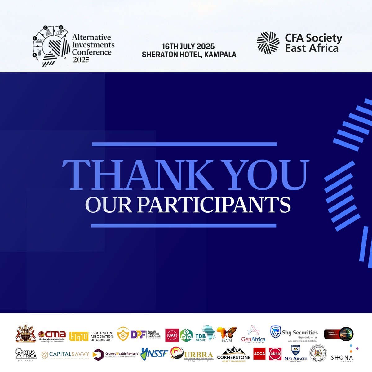 CFASocietyEA's tweet image. A massive THANK YOU to all our delegates & guests who made #AIC2025 unforgettable!
Your energy, insights & collaboration turned conversations into action. Together, we’re shaping the future of finance in Africa.
#CFASocietyEA