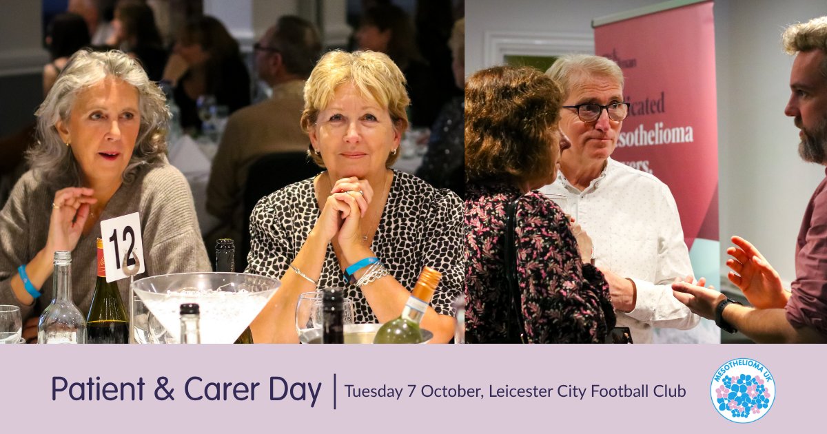 Mesouk's tweet image. Our Patient & Carer Day returns this October 💙 A chance to connect, share and feel supported by others who understand.
🎟️ Book tickets: register.enthuse.com/ps/event/Patie…
🔗 Read more: mesothelioma.uk.com/patient-carer-…