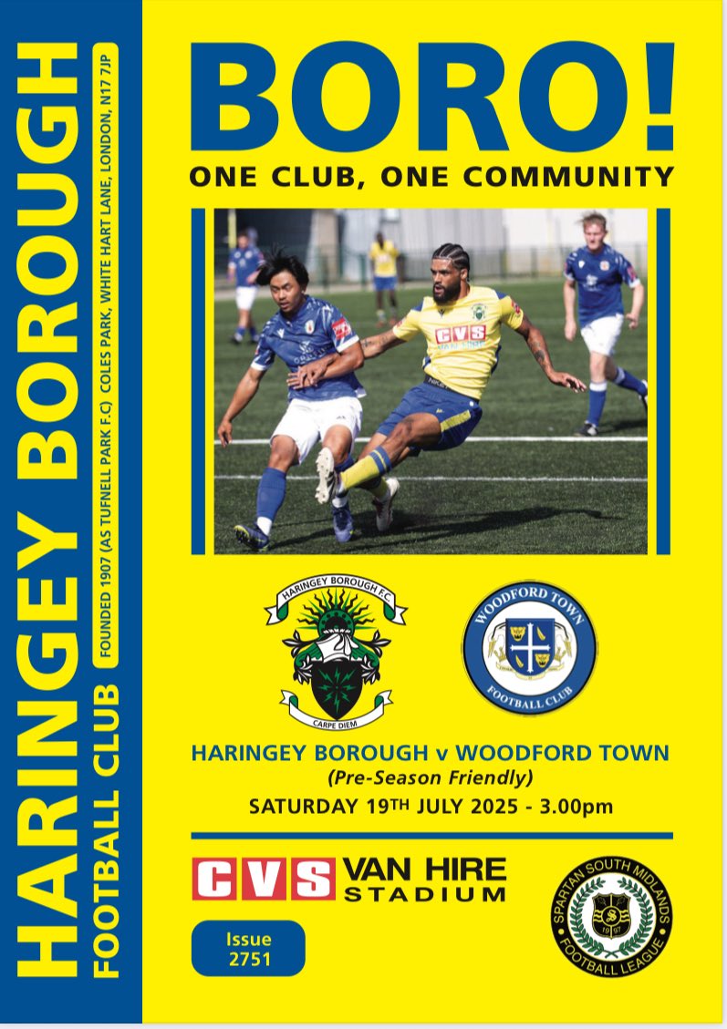mickymoore71's tweet image. The programme for today’s friendly between @HaringeyBoroFC and @WoodfordTownFC is at the link below
haringeyboroughfc.net/wp-content/upl…
🔷Round up of all our teams
🔷Previous encounters
🔷Jimmy Greaves at the Boro
🔷Superman in yellow and blue?
#WeAreHaringey 💛💙