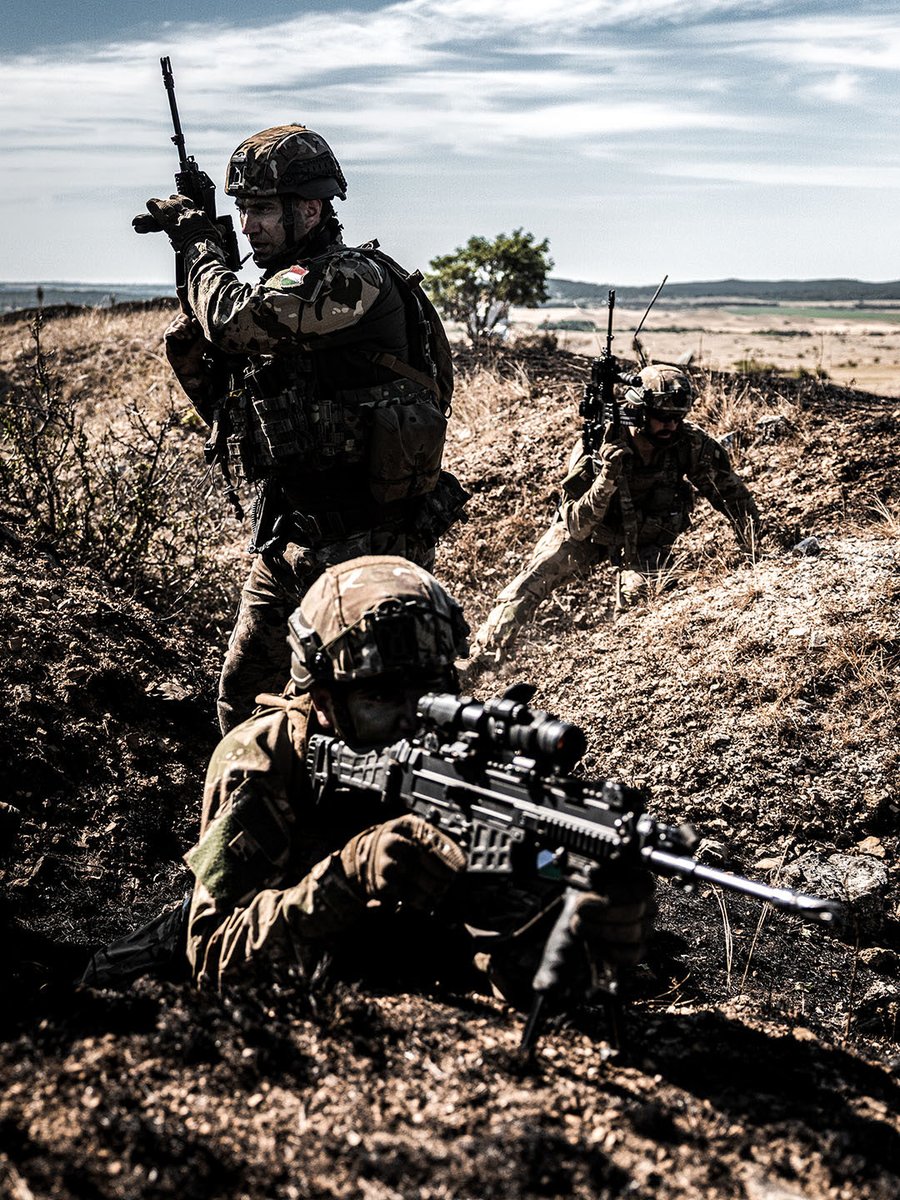 NATO's tweet image. NATO’s multinational battlegroup Hungary tests and trains together during a live-fire exercise 💥
Together with seven other battlegroups in the eastern part of the Alliance, the forces in Hungary 🇭🇺 prove that NATO Allies stand strong and united to keep our people safe