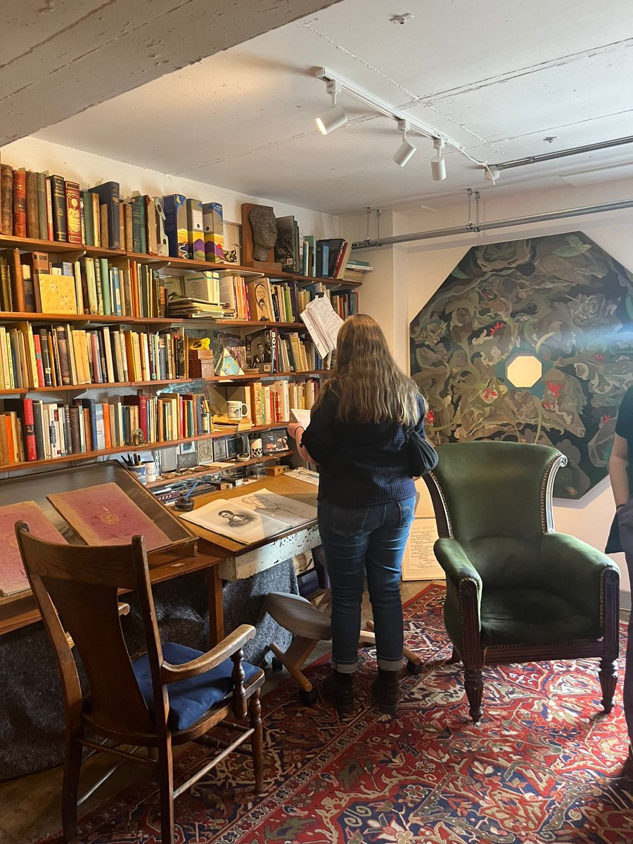 AGrayArchive's tweet image. Thanks to our curatorial assistant Holly Rennie Brown for leading another successful tour of the collection yesterday, was especially special to welcome our friend Diego Gentini joining us all the way from Buenos Aires!
#alasdairgray
#thealasdairgrayarchive
