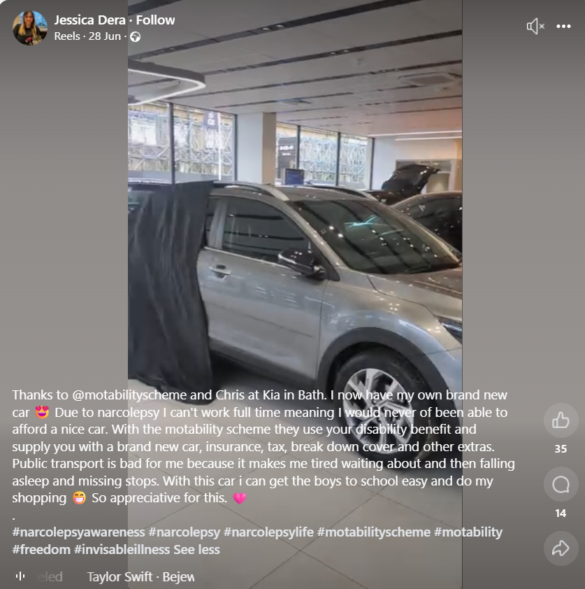 maxtempers's tweet photo. Woman brags about getting a Motability car for NARCOLEPSY!

"I can't do public transport as I fall asleep randomly and miss my stops"
"No worries, here's the keys to your new death machine!" https://t.co/bctDjZp7m4