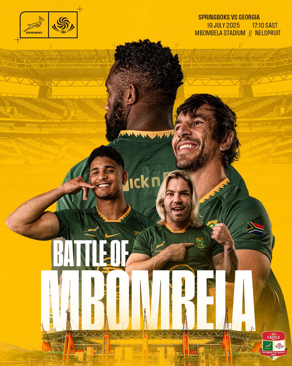 The Springboks look to finish the Castle Lager Incoming Series with a roar - and a packed house behind them!

Heading to the game? 🎉
➡Download the Ticketmaster App
➡View and add your tickets to your mobile wallet before arriving at the venue

#Springboks #TicketmasterZA