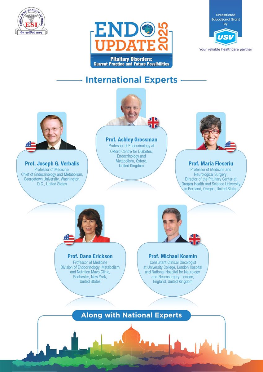 delhiendo's tweet image. Don't miss this opportunity to listen to the global experts in the field of pituitary disorders at the #endoupdate2025
@MariaFleseriu @DrAmbrishMithal @deepduttaendo @saptarshi5 @ESICON2025 @IndiaESI