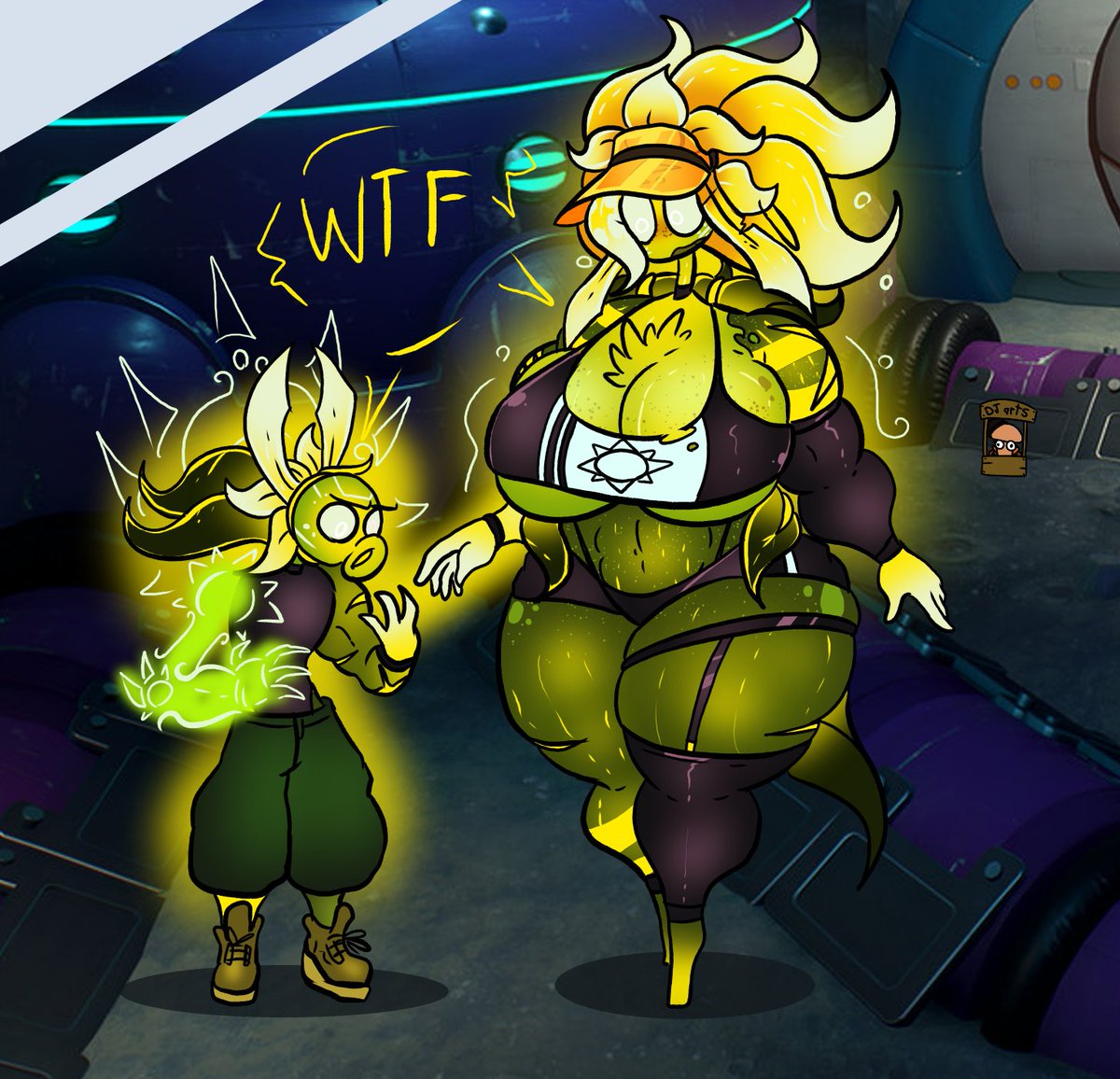cherrymania69's tweet image. fun fact! sunny can ubercharge plants to the point they grow her characteristics while powered up :3