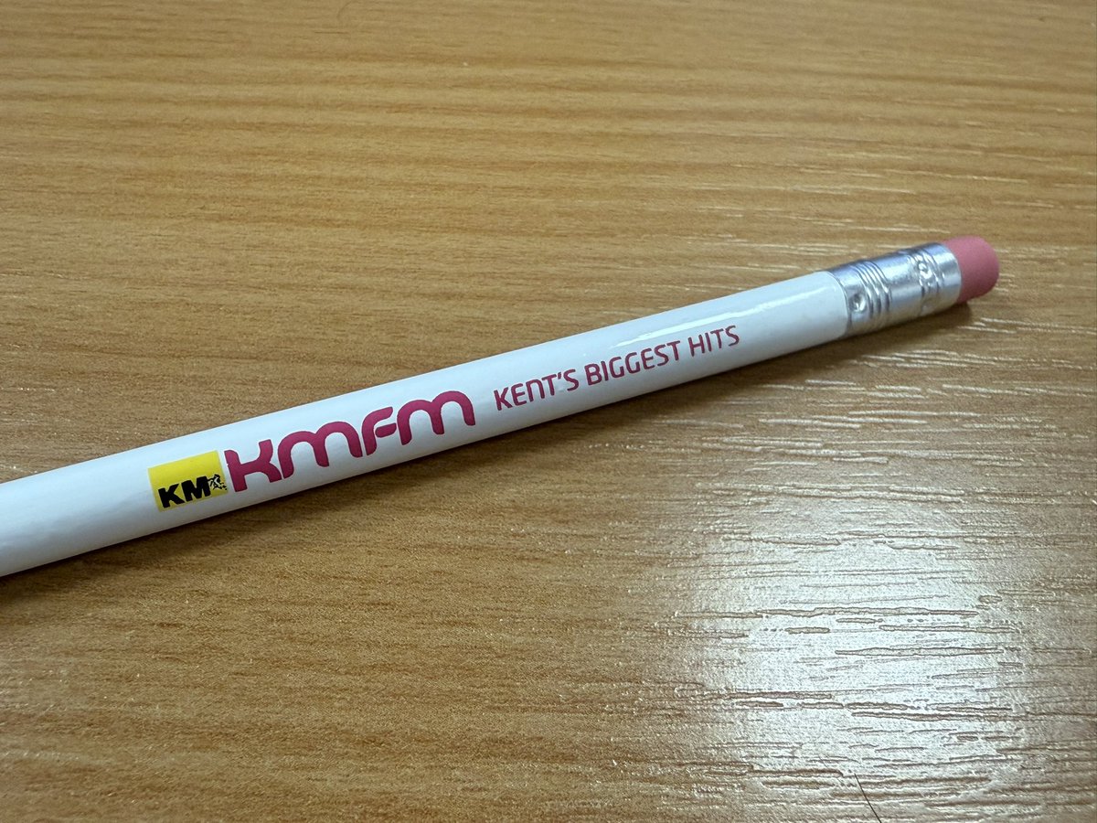 Love a branded pencil! #Kent #kmfm #KentsBiggestHits <a href="/kmfmofficial/">kmfm</a> <a href="/RadioMerch/">RadioMerch</a> 😁