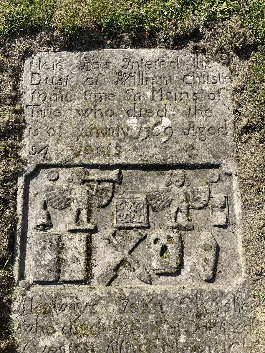 Lots to admire on William &amp; Jean Chislies’ gravestone. The splendid lettering, the Trumpeting Angel, the Mortality symbols &amp; the Open Bible. The creativity, artistry, individuality &amp; expressiveness of the 18th century funereal architecture put today’s gravestones in to the shade.