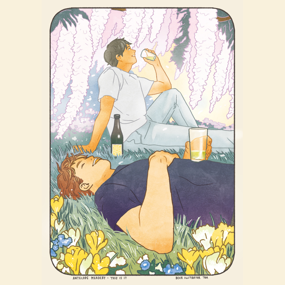 toaworks's tweet image. 昨年開催のイラスト展「絵で呑む酒場」で制作したイラストその3✏️
🍺テーマのお酒はANTELOPE MEADERYさんの「THIS IS IT/ミード」
1つのお酒につき、その味から連想した「風景」と、その味を香り・味わい・後味に分けて「3コマ化」する、2通りの方法で表現しました💡
antelopemeadery.com
