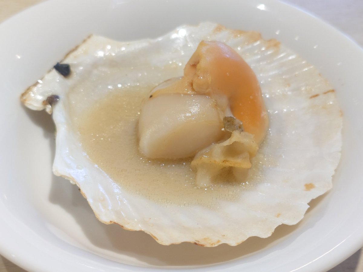 tdrblognote's tweet image. 帆立貝の殻焼き　バター醤油味