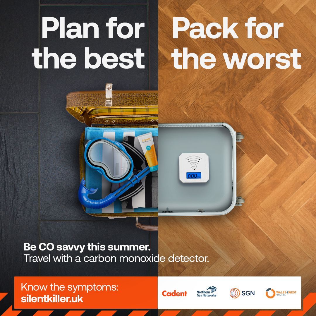 WWUtilities's tweet image. ☀️ Wherever you holiday this summer, pack an audible carbon monoxide (CO) alarm to make sure your accommodation is safe.