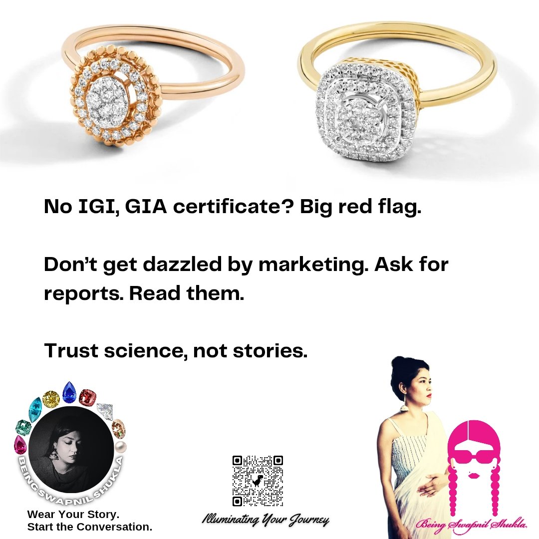 Swapnilshukla05's tweet image. Real, Lab, or Just Fab? The Dirty Truth About Diamond Grading You Need to Know | 

#DiamondGrading #JewelryEducation #SwapnilExplains #CertifiedDiamondsOnly  #RealVsFakeJewels #GIAApproved #DiamondFacts #LabGrownOrNatural #swapnilshukla #swapnilsaundarya #beingswapnilshukla