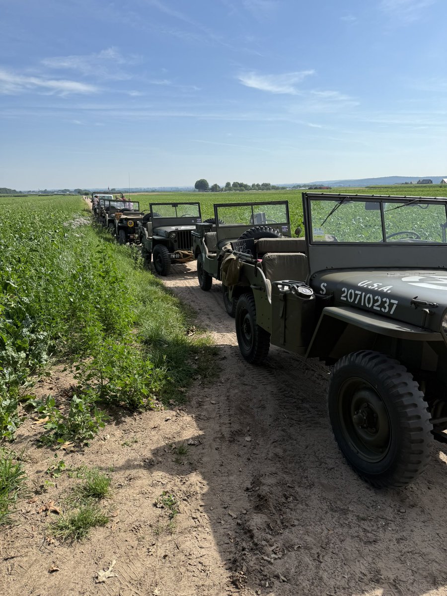 battlefieldexpl's tweet image. On the battlefields today with my Dodge WC 51 and a number of Jeep. We will be driving around the 82nd Airborne area, we are now at DZ-N where the 505th landed and a host of gliders.