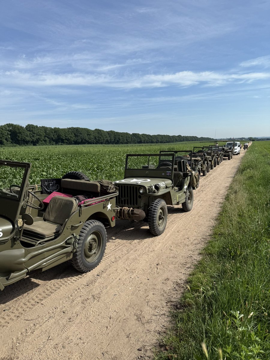 battlefieldexpl's tweet image. On the battlefields today with my Dodge WC 51 and a number of Jeep. We will be driving around the 82nd Airborne area, we are now at DZ-N where the 505th landed and a host of gliders.