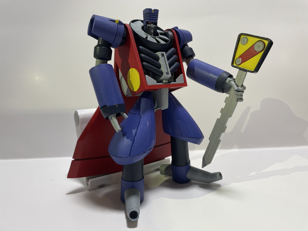 retrofuture1980's tweet image. ワンフェスお品書き④
「エンジン王」
ゴウザウラーに登場する機械王の一人を立体化!
・原型師:みそ
・3Dプリントキット
・約180㎜
・15000円
・ブース番号4-22-07
#WF2025夏 #WF2025S