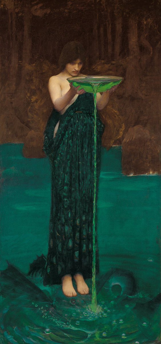 AcademiaAesthe1's tweet image. Circe Invidiosa by John William Waterhouse (1892)