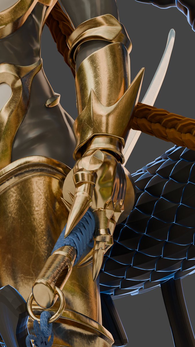 Hiorthen's tweet photo. Just finished this fantasy themed 3D-character in Blender
https://t.co/BG3Kom9WJR
#3DArt #DigitalArt #CyclesRender #Blender #Fantasy #3DCharacter #DragonRider #FemaleHero #GoldArmor #EasternDragon #Dragon #CharacterModeling #HighPolyModel #DigitalSculpt #3DRender #CGIArt https://t.co/aB6DjhUVeg