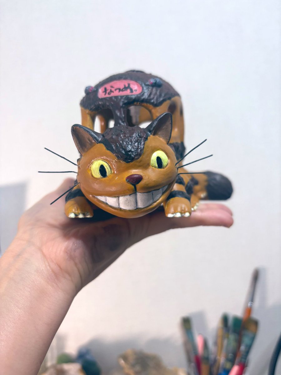 髭つけたら！
可愛い〜〜〜❣️
ってなった😆😆😆✨
#猫バス