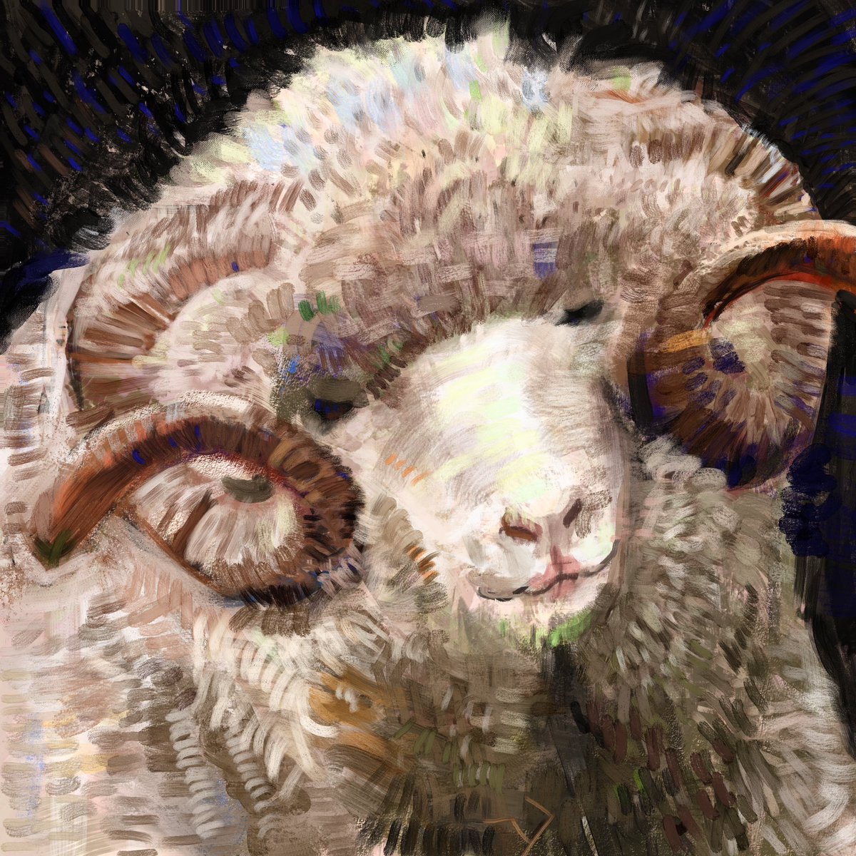 _artbydean's tweet image. Daily 🎨🖌🤍
#procreate #digitalart #artistsontwitter #sheep #ram #ethereal #イラスト #落書き #羊 #ラム