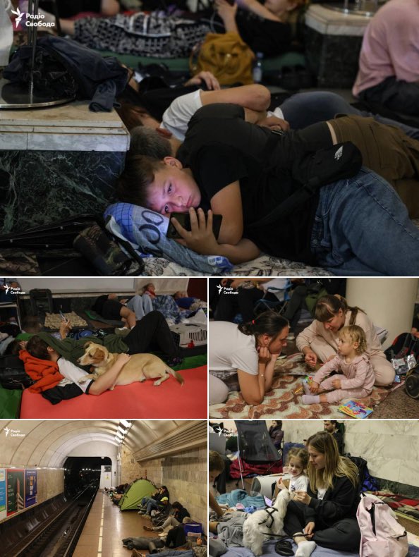 blue_eyedKeti's tweet image. It has become a tradition, but unfortunately, in a bad way. Nights are spent not in beds, but on the floor underground. During prolonged air raid alerts due to attacks by Russian drones and missiles, entire families, with blankets, mattresses, children, and pets, spend the night…