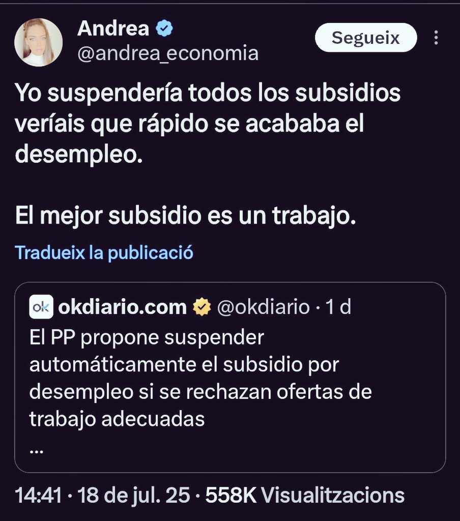 manelmarquez's tweet image. Esto es lo que quiere la derecha y los fascistas españoles:
- Qué trabajes las horas que ellos quieran
- No pagarte las horas extras
- Qué cobres el SMI
- Qué la empresa te despida cuando quiera
- Qué con 50 años busques trabajo y no cobres ningún subsidio
¡Pero ellos forrándose!