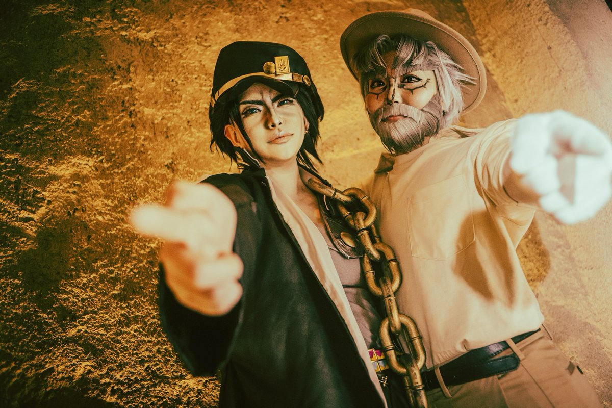 paranocos0802's tweet photo. ⚠️cosplay

JJBA Stardust Crusaders

「ところでジジイ　おれのアイディアがなんの合図もなく伝わってくれて　嬉しかったぜ」

🥀(@kobonareff )
📸(@HRukaocos )

#ココフリ
#ミステリー・オブ・ツタンカーメン https://t.co/RRErobSgVt