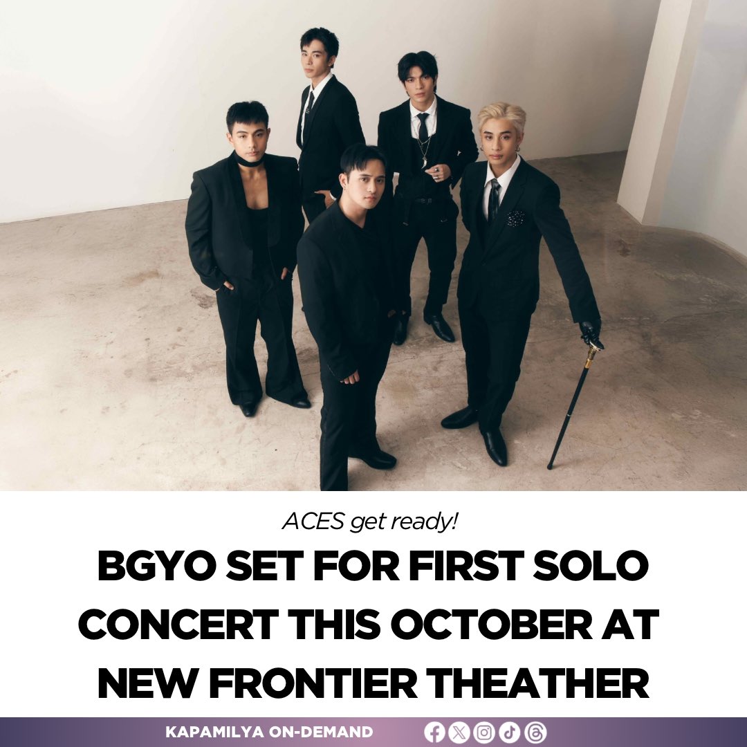 kodupdate's tweet image. LOOK: BGYO Set for First Solo Concert This October!
Get ready, ACEs! P-Pop sensation BGYO has officially announced their highly anticipated first solo concert.
The groundbreaking event is set to take place on October 4, 2025, at the iconic New Frontier Theatre.
More details…