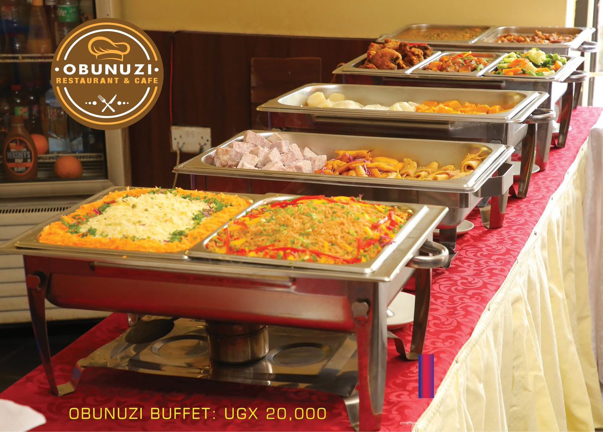 Greetings from Obunuzi! Welcome to weekend enjoyment😋 Bring family and friends to deliciousnes. We have a buffet, fast foods, local food, snacks, plus a Cafe with various beverages... And today is a Pizza Promotion Day! Satisfy your cravings. Give your taste buds a treat😋