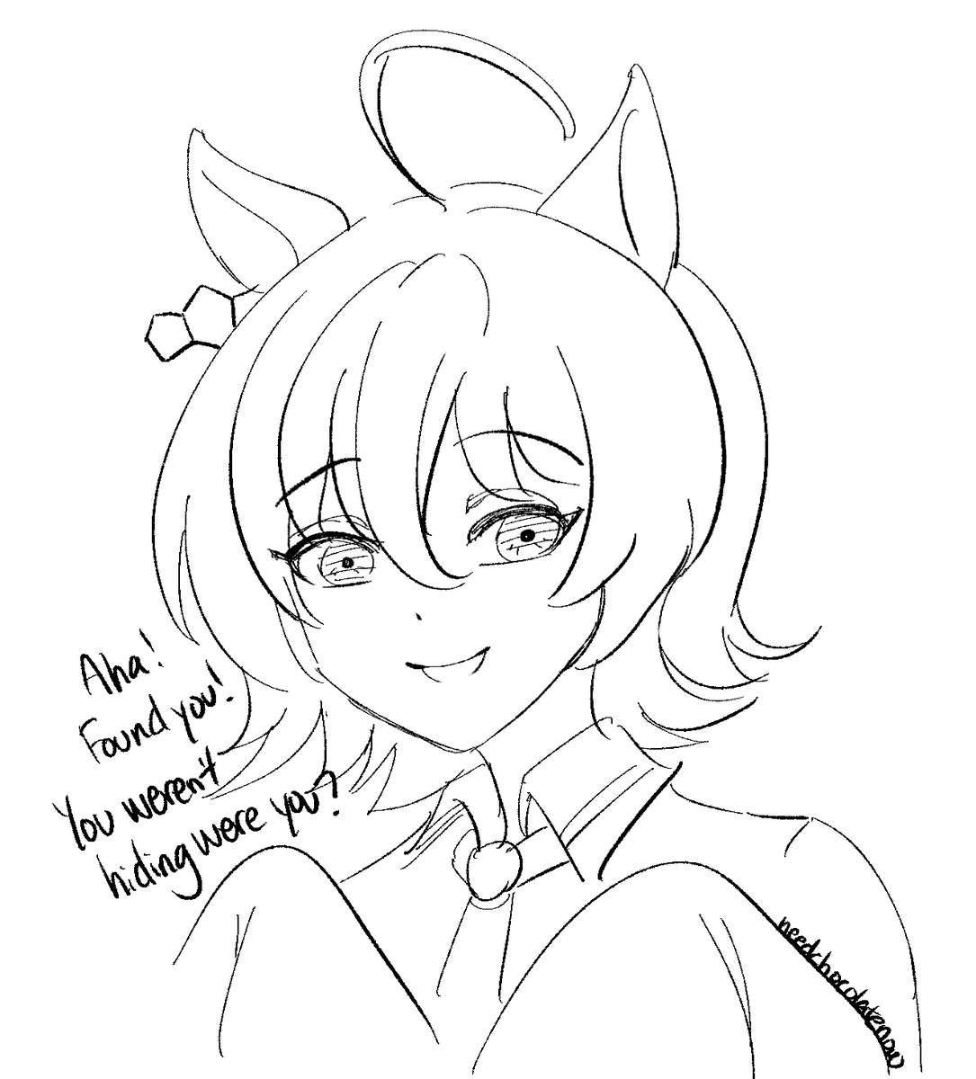 ChocoMarimooo's tweet image. I'm slightly scared of her...in a good way of course. #umamusume #AgnesTachyon