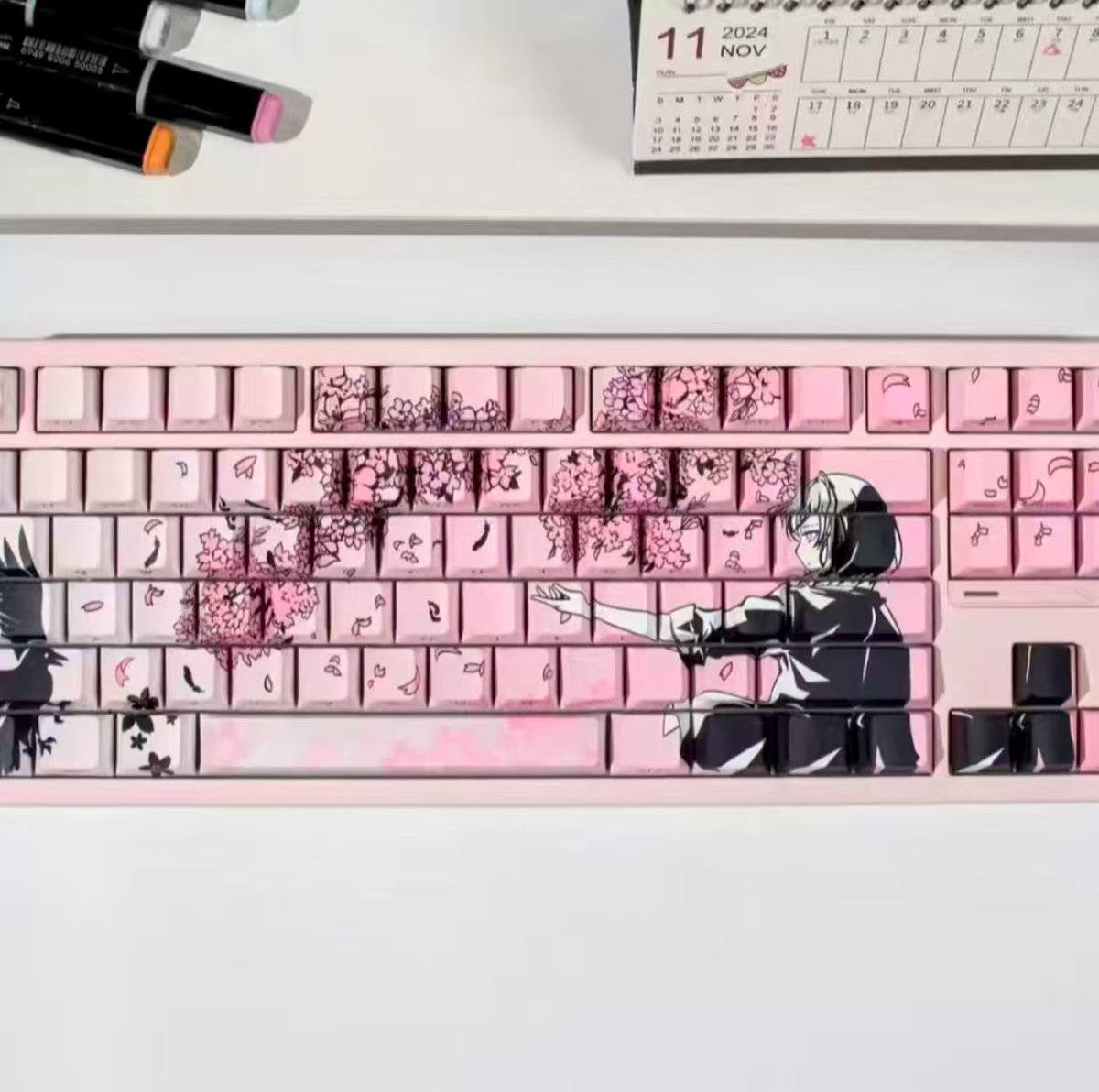 SkyloongVip's tweet photo. Dark meets delicate with the EgoisticArts Raven Sakura Keycaps 
 
 🌹Link：https://t.co/l7VVtnMkjb

#skyloongkeyboard #skyloong #keebs #keeb #mechanicalkeyboard #deskaccessories  #keyboardunboxing #girlgamer #fyp #pinkgamingsetup #keycaps #keycapset #keycapdesign #keycap https://t.co/kb98q4ZcbO