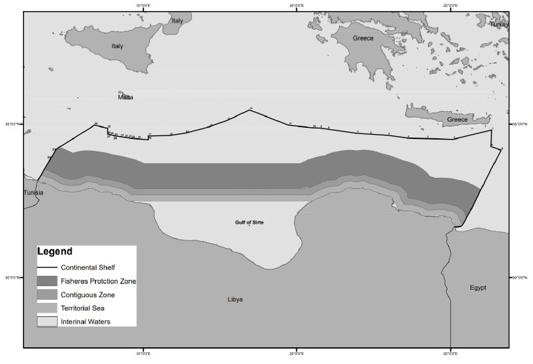 DimitriosLiamis's tweet image. Στο μεταξύ η (φιλοτουρκική) κυβέρνηση της Λιβύης στην Τρίπολη δημοσιεύει χάρτη με την μέση γραμμή στα διεθνή ύδατα, αγνοώντας την υφαλοκρηπίδα της νήσου Κρήτης ενώ αναγνωρίζει υφαλοκρηπίδα στα νησιά της Σικελίας και Μάλτας...
