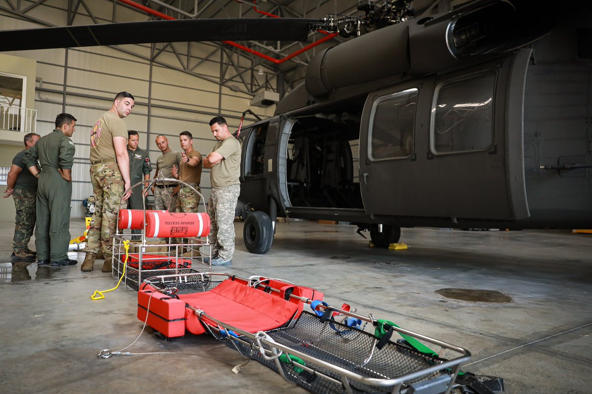USEmbassyTirana's tweet image. New Jersey National Guard aircraft maintainers and aircrew were here this week working with Albanian Air Forces to maintain aircraft and prepare for search and rescue missions. They’re using the same Black Hawk helicopter that saved lives during Hurricane Sandy rescue operations…