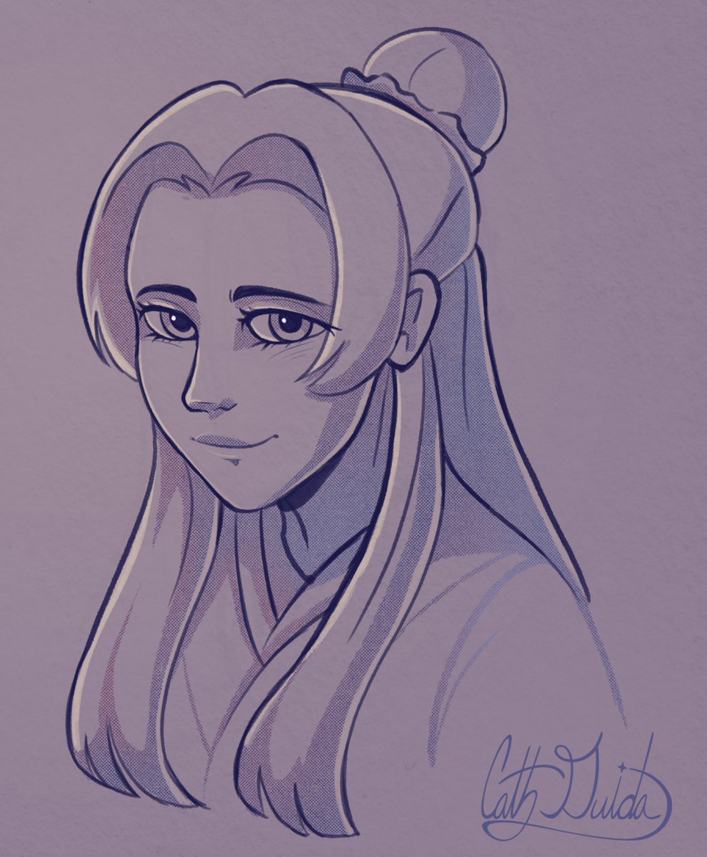 CathGuida's tweet image. Late night cool down sketch of Jinshi from #ApothecaryDiaries