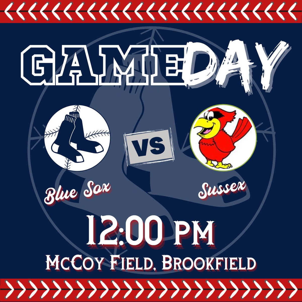BlueSoxWI's tweet image. 𝗪𝗘'𝗥𝗘 𝗛𝗢𝗠𝗘 𝗔𝗧 𝗠𝗰𝗖𝗢𝗬 𝗔𝗟𝗟 𝗪𝗘𝗘𝗞𝗘𝗡𝗗!!!

Come on over to our place as we host the Sussex Cardinals for a noon start! Hot food, cold drinks and hometown baseball are on the schedule for today (and tomorrow)! See you there!

#Baseball #SoxBall #LakesBall
