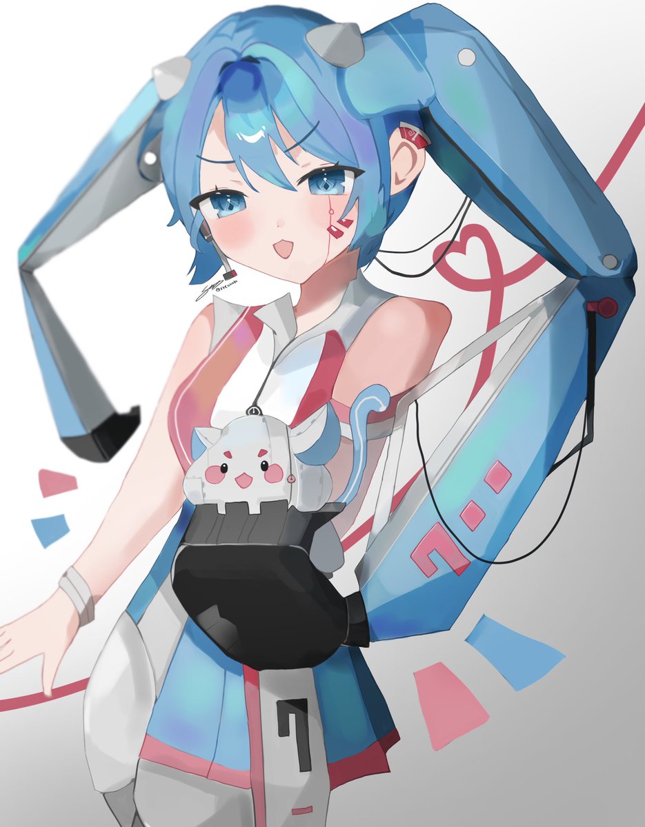 syeon010's tweet image. #illust  #イラスト

 포클레인 트윈테일 ꔛ