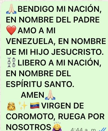 LibelulaVenez50's tweet image. Oración dada por el Cielo a @antonieta3za , años atrás, te invito a repetirla a diario.
