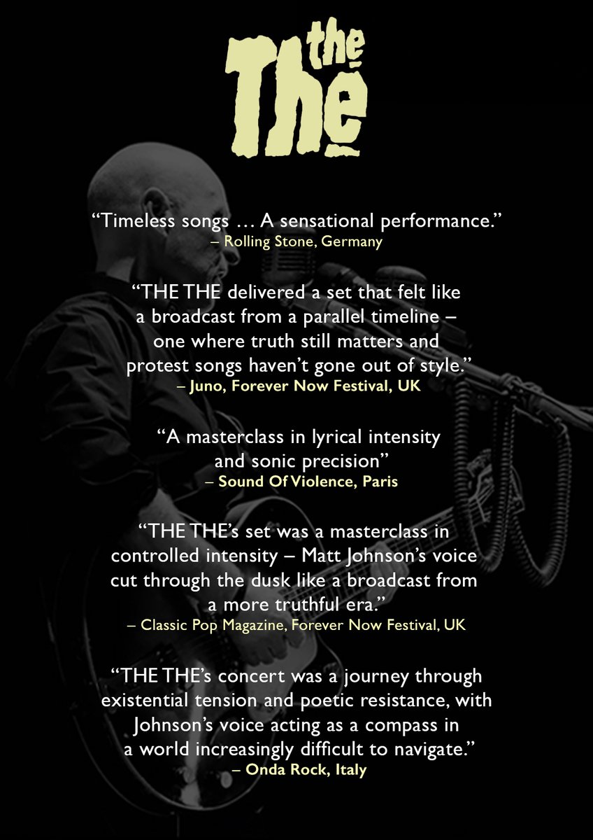 thethe's tweet image. Once again, a huge thank you to everyone who came out and supported the Ensouled World Tour.

Here’s just a small selection of what the press had to say…

#thethe #mattjohnson #mattjohnsonthethe #ensouledtour #ensoulment #pressroundup