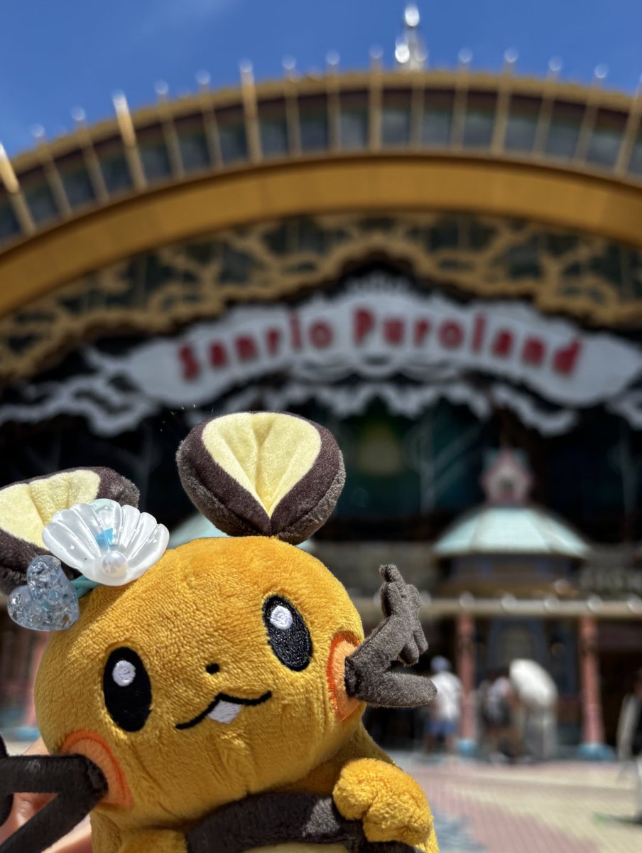 dedechan07's tweet image. デデンネとサンリオピューロランドにきたよ🌈